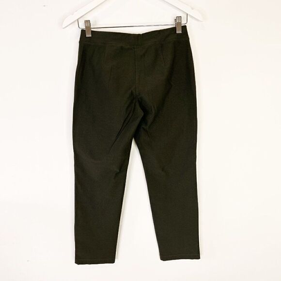 Eileen Fisher Green Slim Fit Pull On Ankle Pants - Picture 3 of 5